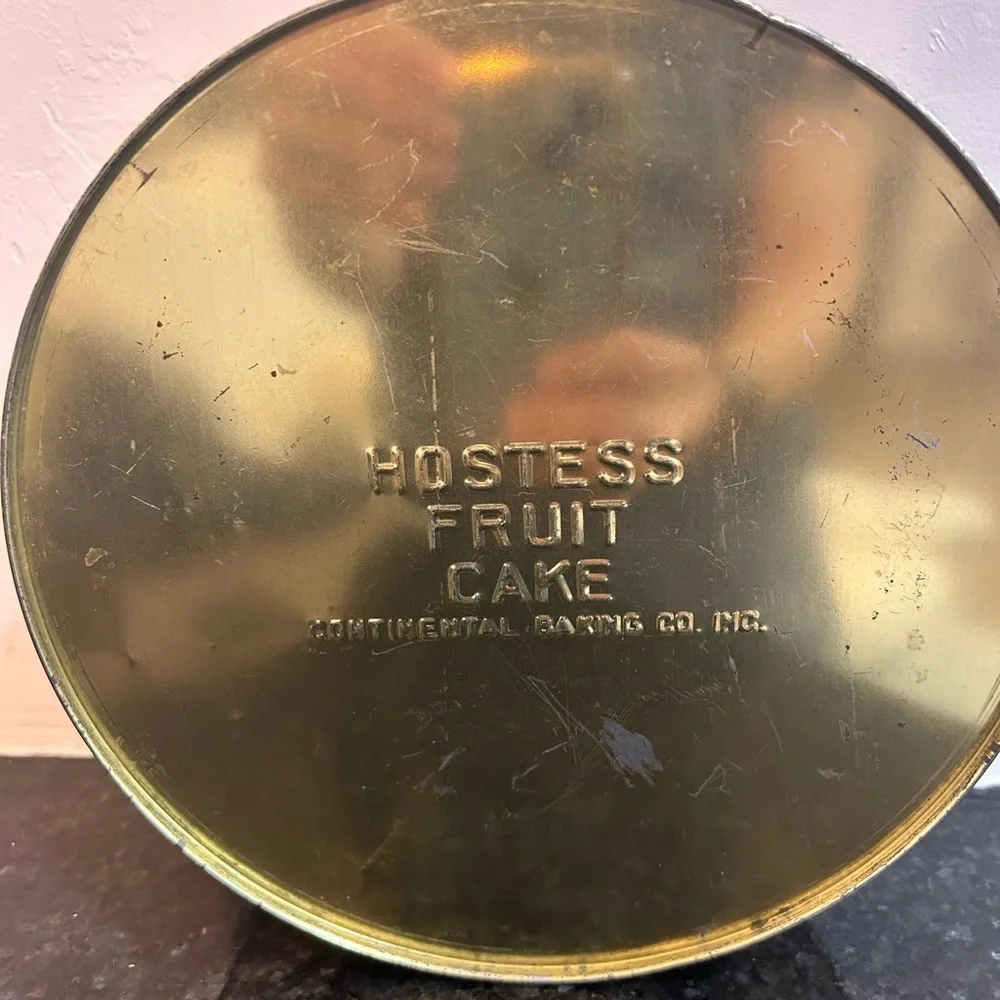 Vintage 8” Hostess Fruit Cake Tin from Continental Baking Co USA